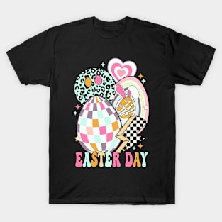 Easter Day Skeleton Hand Bunny Smile Eggs T-Shirt